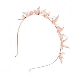 a-SY-FG035 Rose Gold Butterfly Attached Hairband Fashion Accesso