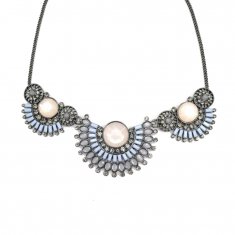 a-mlsf(2)2 blue semicircle diamond statement necklace malaysia