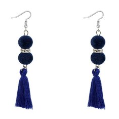 P128063 Blue Inspired Hook Korean Tassel Earrings Malaysia Shop