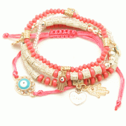 P121537 Pink bohemian elegant charm bracelet online