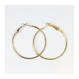 A-QD-E0502gold Golden Classic Hoop Earrings Malaysia Shop L
