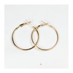 A-QD-E0500gold Classic Golden Hoop Earrings Malaysian Shop S
