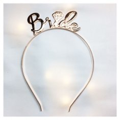 A-JF-FG-1025 Bronze Diamond Wedding Bride Wordings Hairband
