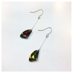 A-LG-ER0421(mix) Colorful Hologram Diamond Shape Korean Hooks