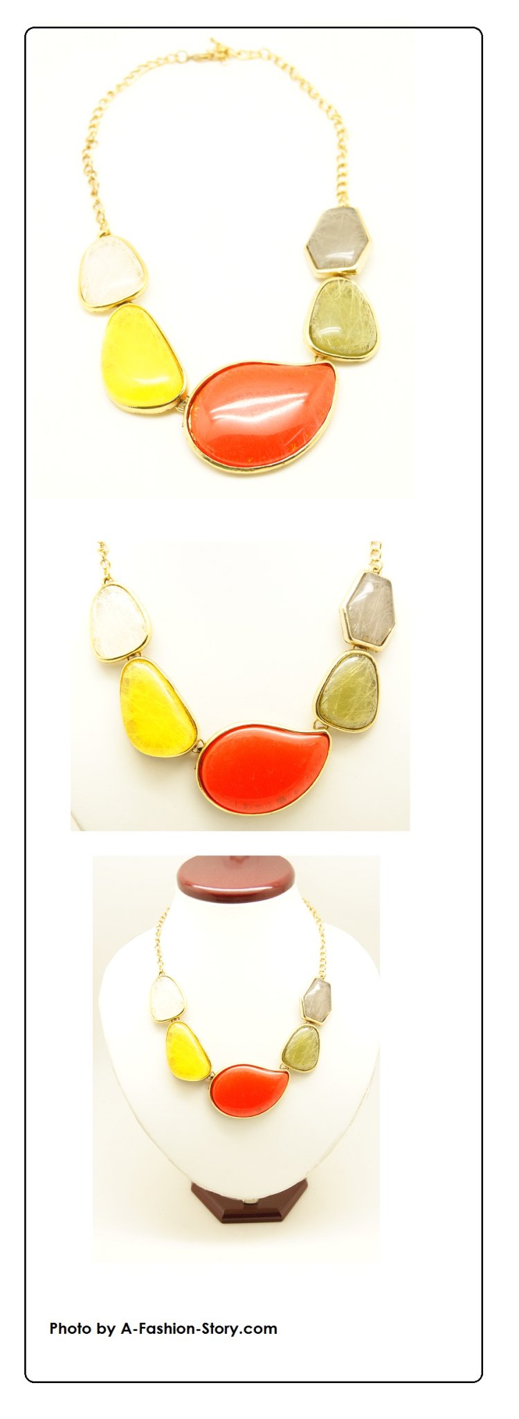 P92784 Colourful beads choker necklace korean wholesale blogshop