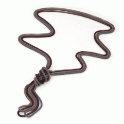 C015080574 Twisted layers brown purple long necklace