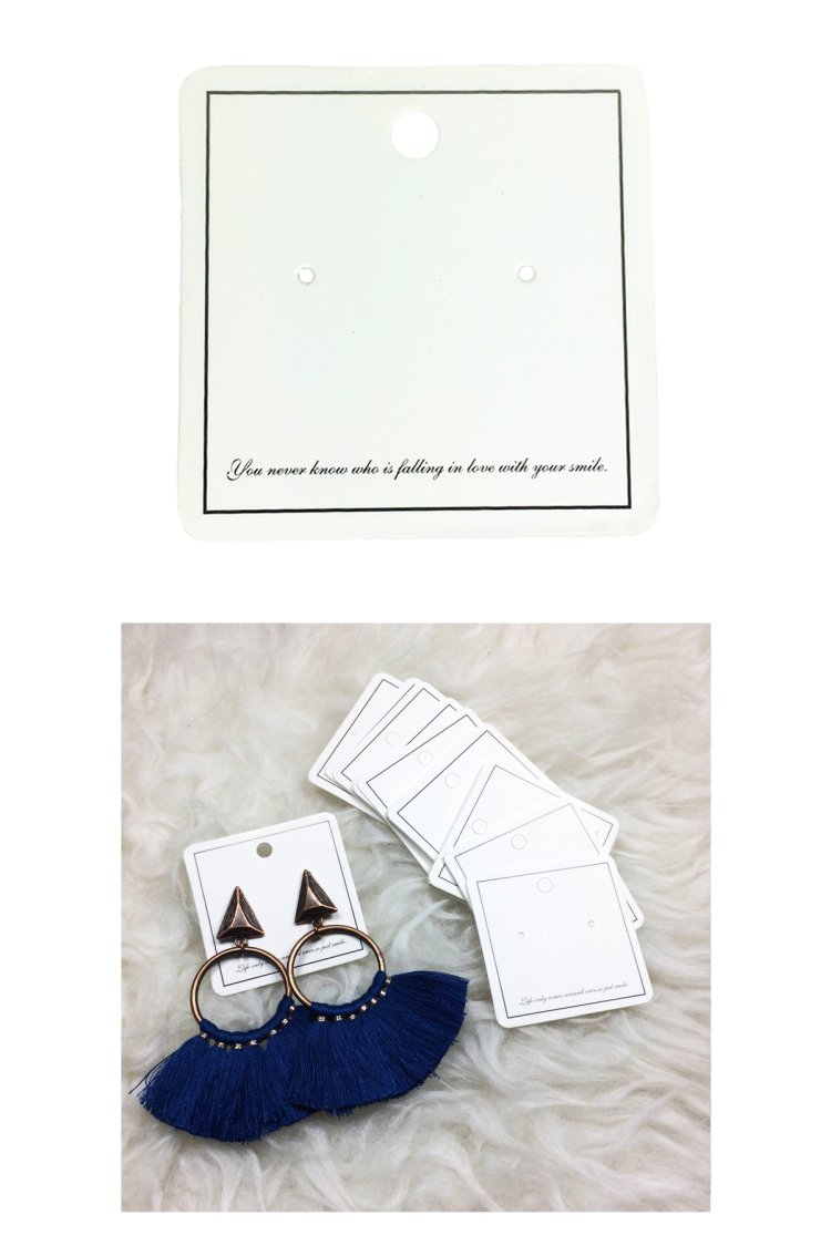 30CARD-SQUARE 30 Pieces Quote Earring Cards