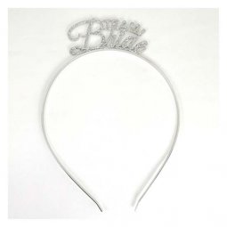 A-JF-FGsilver Team Bride Headband Glitter Wedding Theme Headband