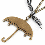 C11053208 Vintage umbrella ribbon korea long necklace online