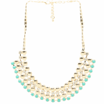 C10123229 Turquoise crystals rhinestones choker necklace shop
