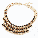 C11010468 Black beads statement choker necklace accessories