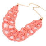 P97294 Pink beads elegance korean choker necklace accessories