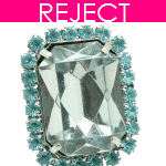 RD0090 Reject Design RD0090- Blue crystals chunky ring