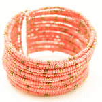 P89516 Pink beads bangle vintage wholesale online malaysia