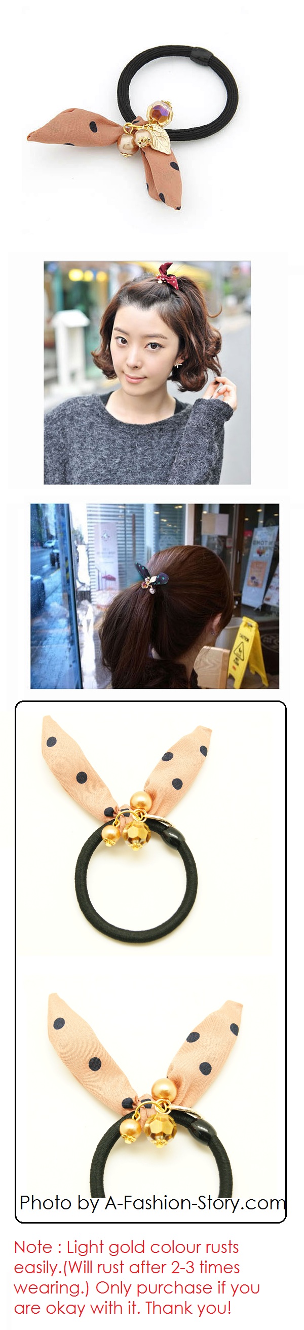 C10102454 Polka dots rabbit ears korean hair accessories online