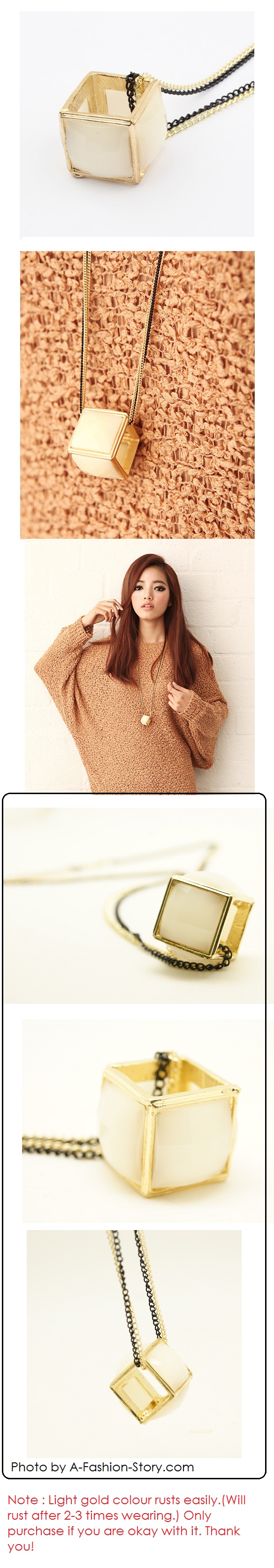 P93838 Light gold cubic korean long necklace brunei wholesale