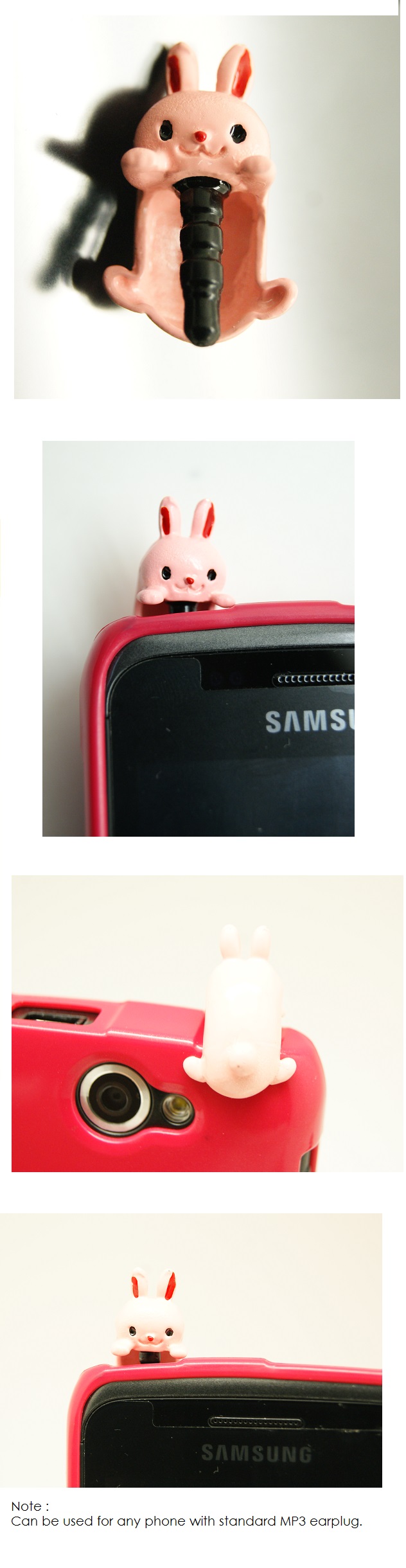 Ss0432 Rabbit bunny phone plug korean accessories shop
