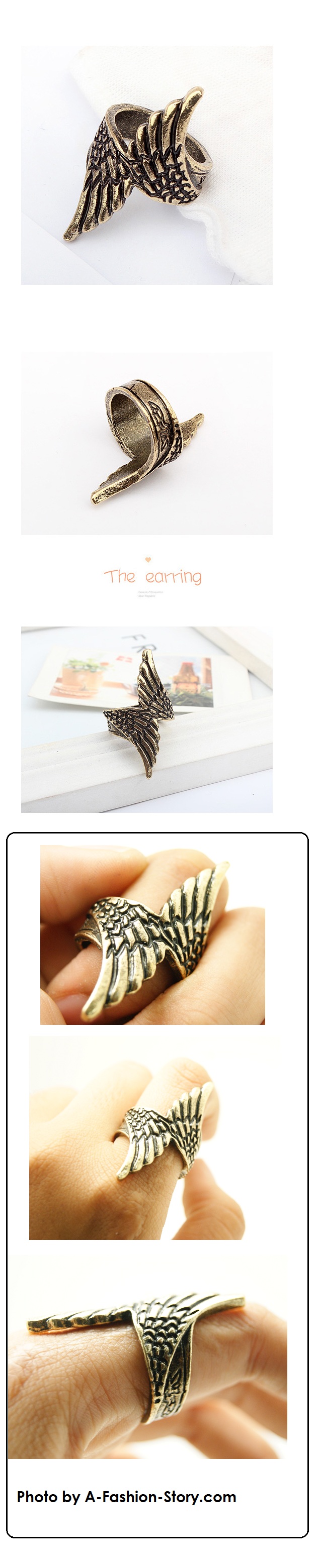 P89597 Vintage chunky wing korea wholesale ring malaysia online