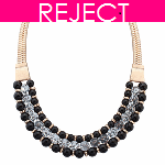 RD0127- Reject Design RD0127- Choker Necklace Black Beads