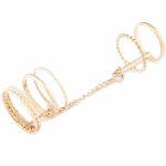 C10062787 Elegance gold stylist korean chunky ring accessories