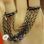 C11042816 Dangling vintage two fingers ring korea online ring