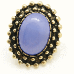 P84667 Blue purplish vintage chunky bead korea ring wholesale